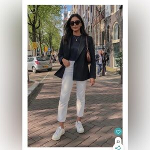 NWOB White leather Slip On Sneakers 8.5